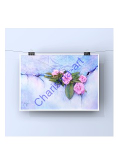 Love At Last Digital Painting Pink Roses PRINTS
